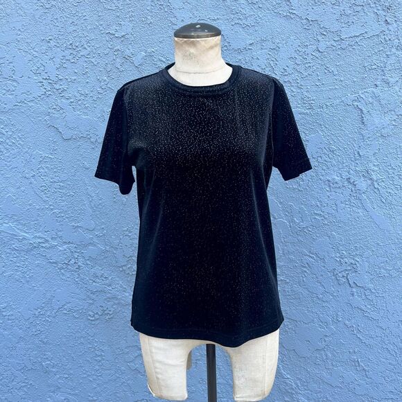 Black Velvet Top with silver sparkles Goth Clothing Whimsigoth - Picture 2 of 8